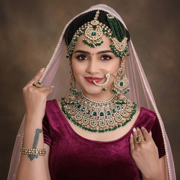 Empress Golden Emerald Mini Bridal Set